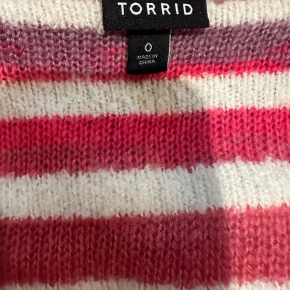 Torrid size 0 multi colored striped cardigan - Picture 6 of 7